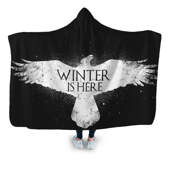 Winter Is Here Hooded Blanket - Adult / Premium Sherpa