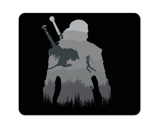 Wld Silhouette solid Mouse Pad