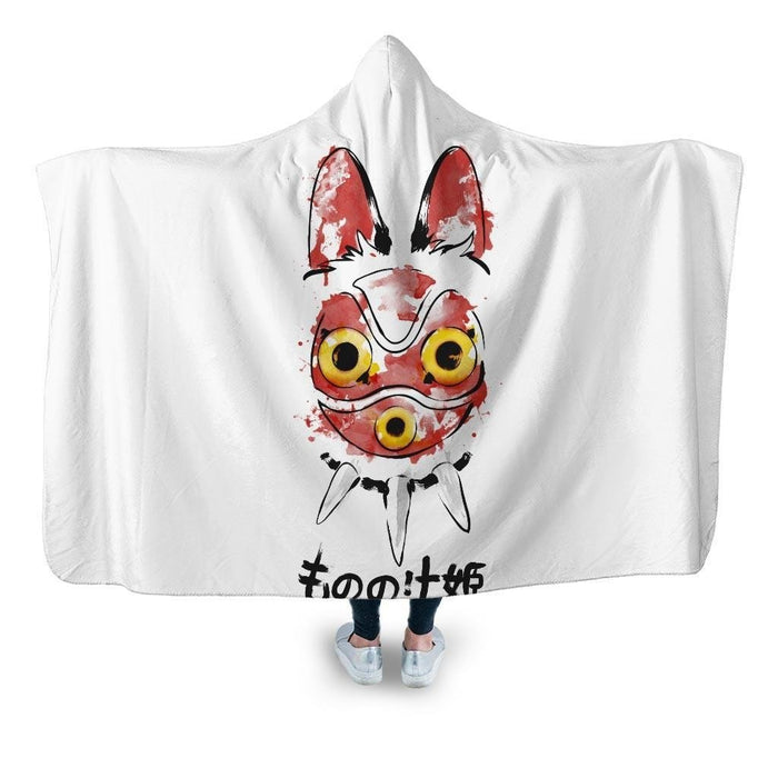 Wolf Girl Mask Hooded Blanket - Adult / Premium Sherpa