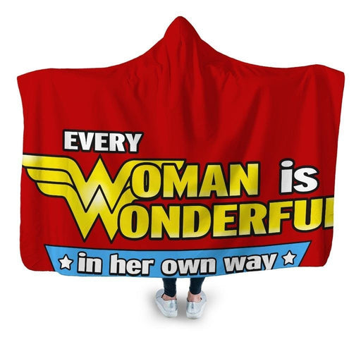 Wonderful Woman Hooded Blanket - Adult / Premium Sherpa
