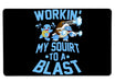 Workin My Shirt Into Blast Large Mouse Pad