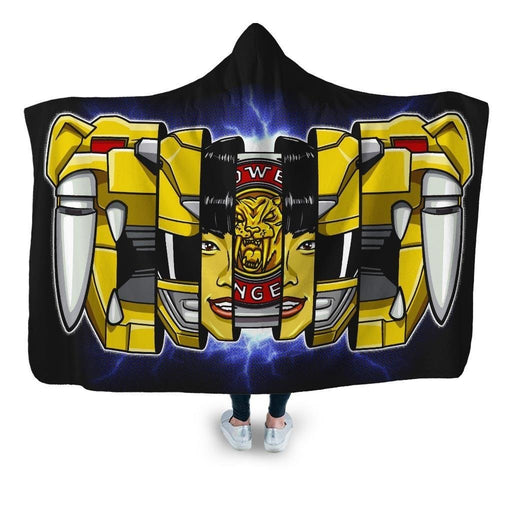 Yellow Ranger Hooded Blanket - Adult / Premium Sherpa