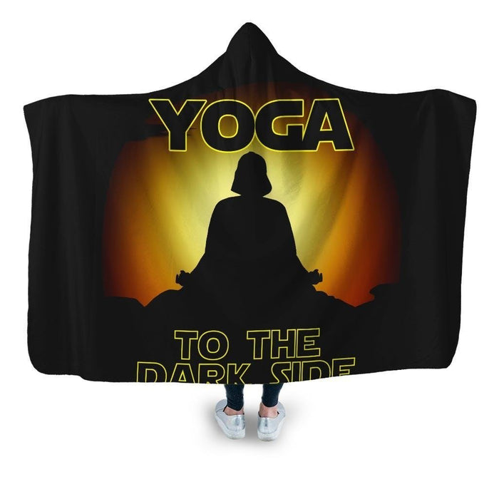 Yoga To The Dark Side Hooded Blanket - Adult / Premium Sherpa
