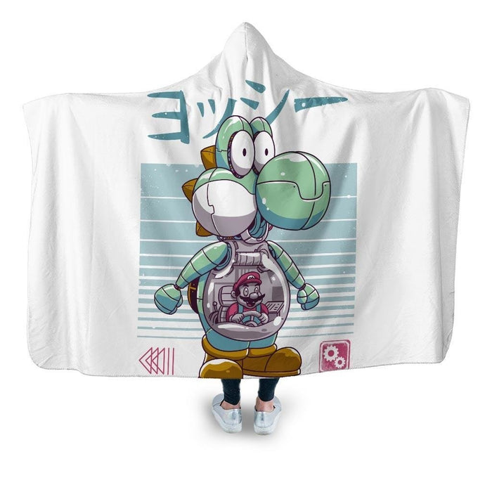 Yoshi Bot Hooded Blanket - Adult / Premium Sherpa