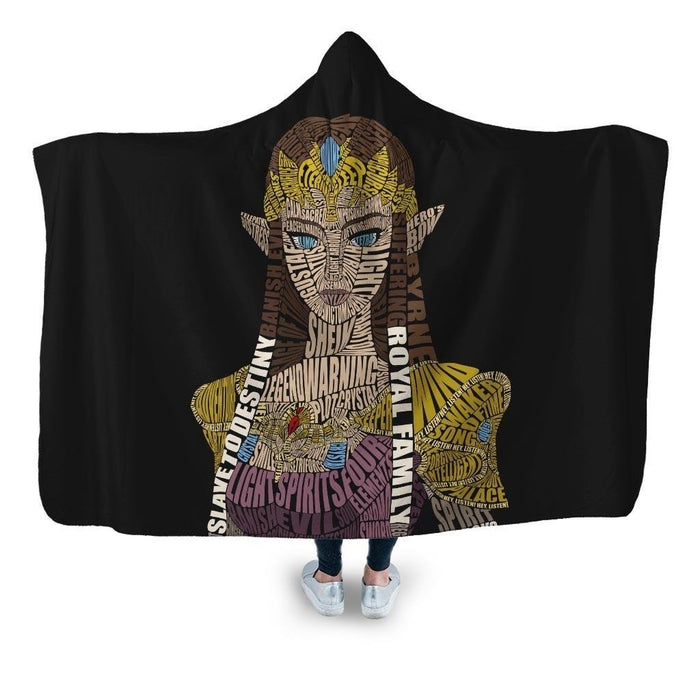 Zelda Typography Hd Hooded Blanket - Adult / Premium Sherpa