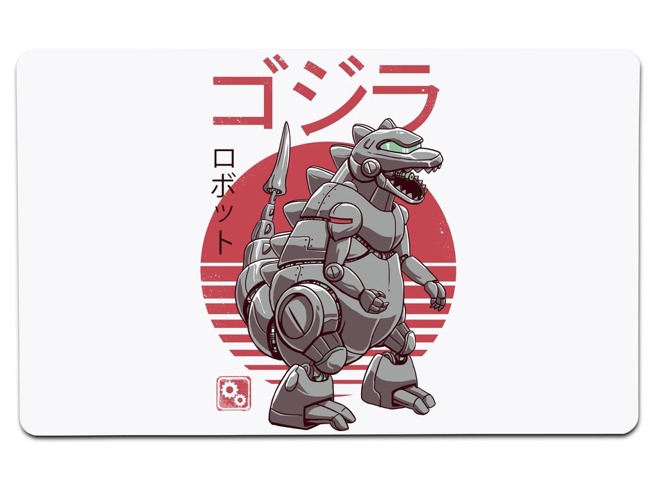 Zilla Bot On White Large Mouse Pad