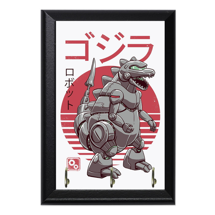 Zilla Bot On White Wall Plaque Key Holder - 8 x 6 / Yes