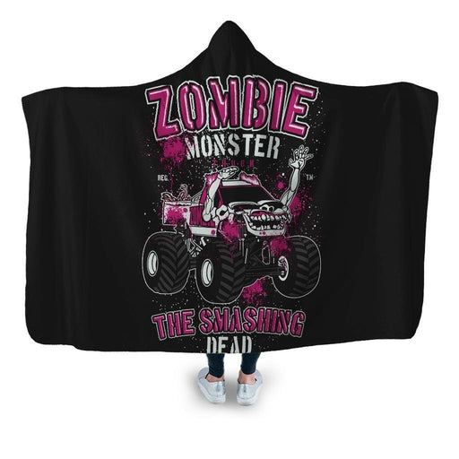 Zombie Monster Truck Hooded Blanket - Adult / Premium Sherpa
