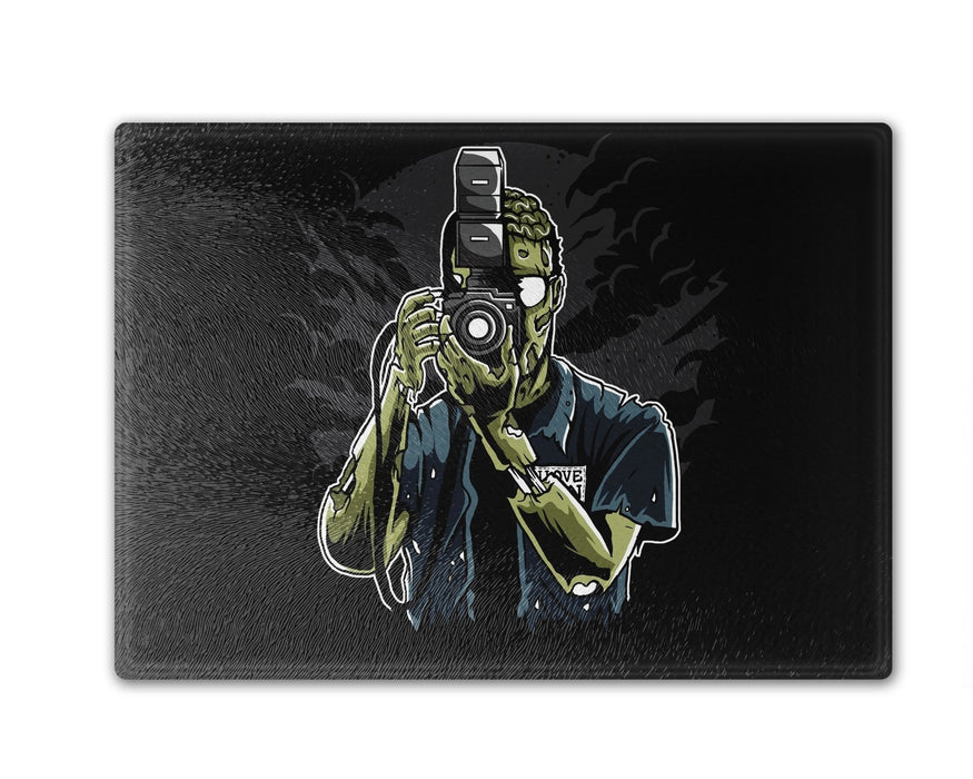 Zombie Photographer Cutting Board