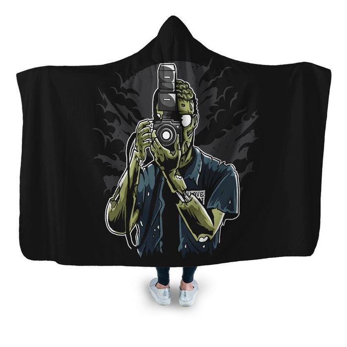 Zombie Photographer Hooded Blanket - Adult / Premium Sherpa